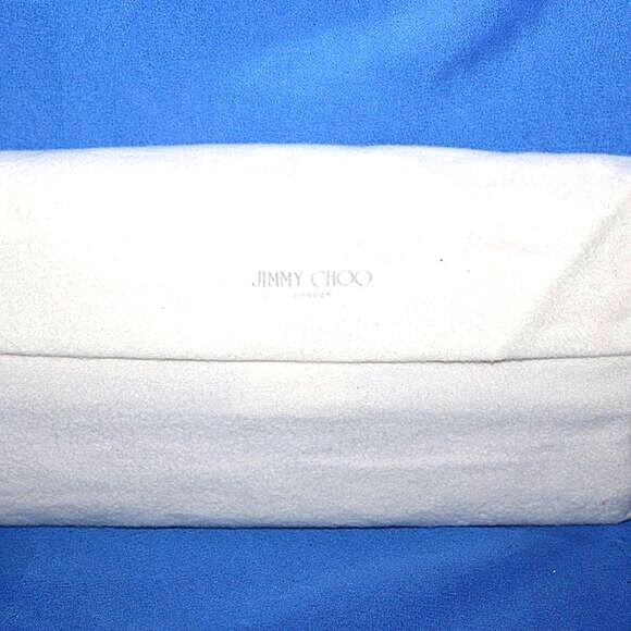 Jimmy Choo Patent Leather Clutch Bag Beige New - Picture 4 of 16